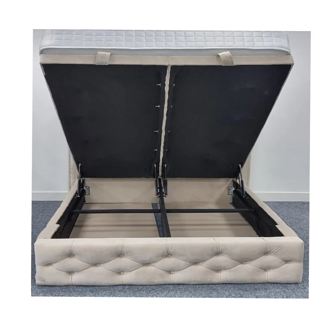 full upholstery bed open